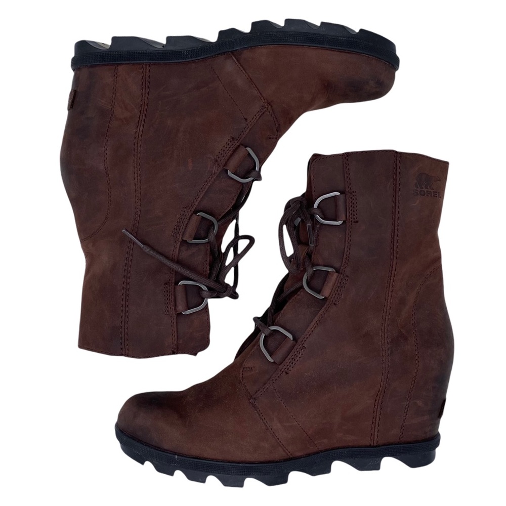 Sorel Joan of Arctic II Lace Up Wedge Waterproof Boots in Cattail Size 9.5